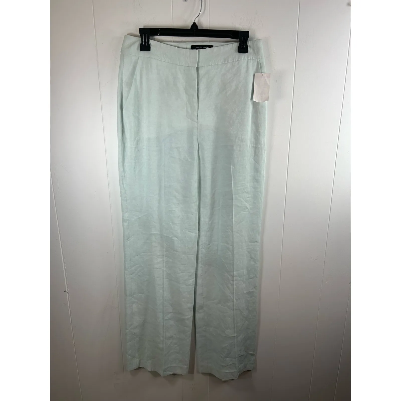 Judith & Charles Quinn Linen Blend Pants in super soft ice blue. Size 6. NWOT Blue - Image 3