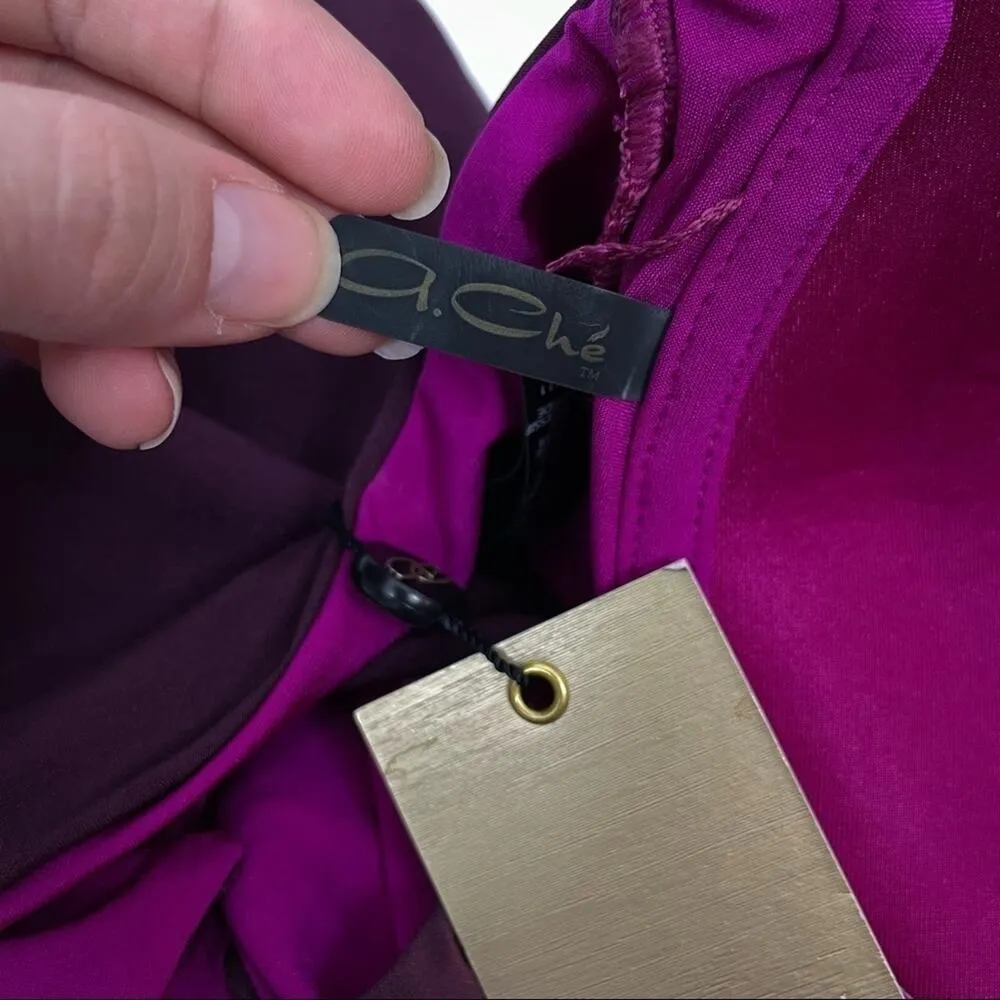 A.CHE Purple Cutout One Piece Swimsuit Size 4 B Cup Baddie Vacation Beach Pool - Image 7