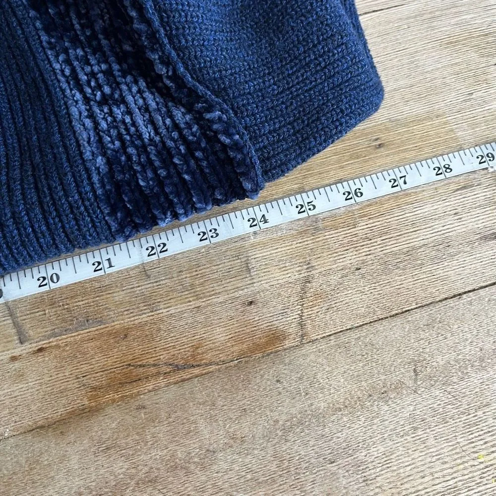 525 America Chenille Trimmed Blue Knit Sweater XS‎ Mixed media - Image 5