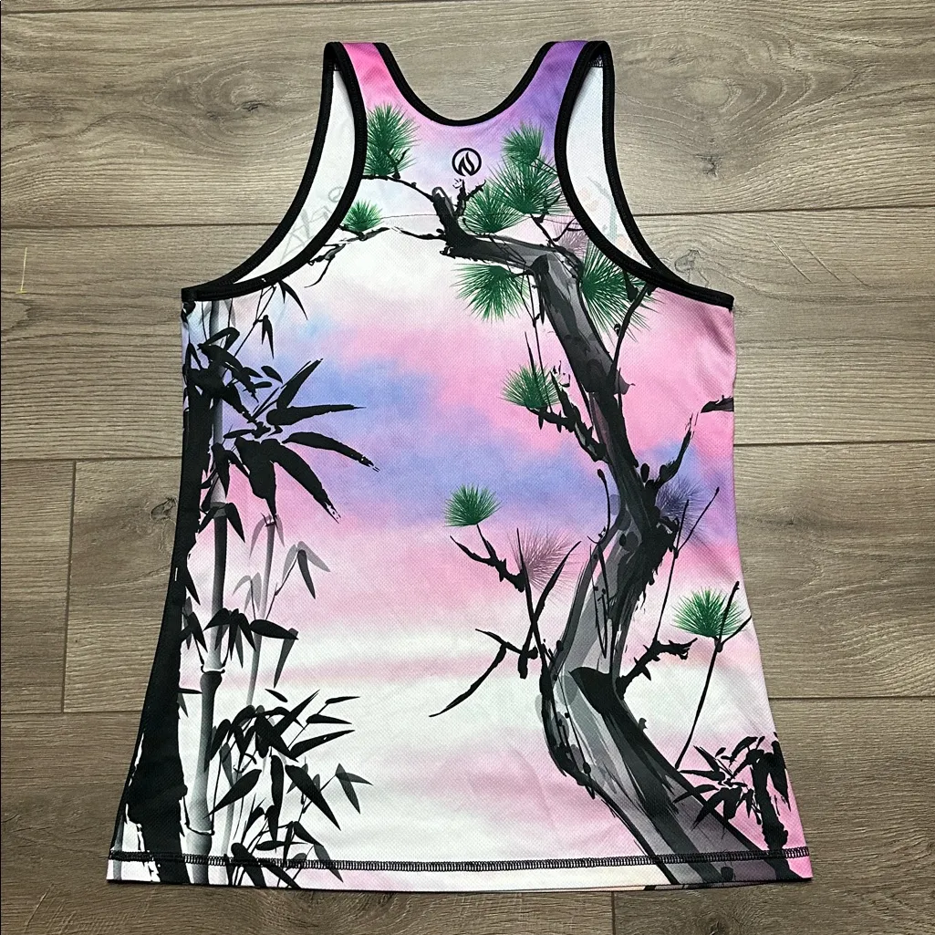 INKnBURN Zen Running Training Tank Black Pink Size Large - Image 5