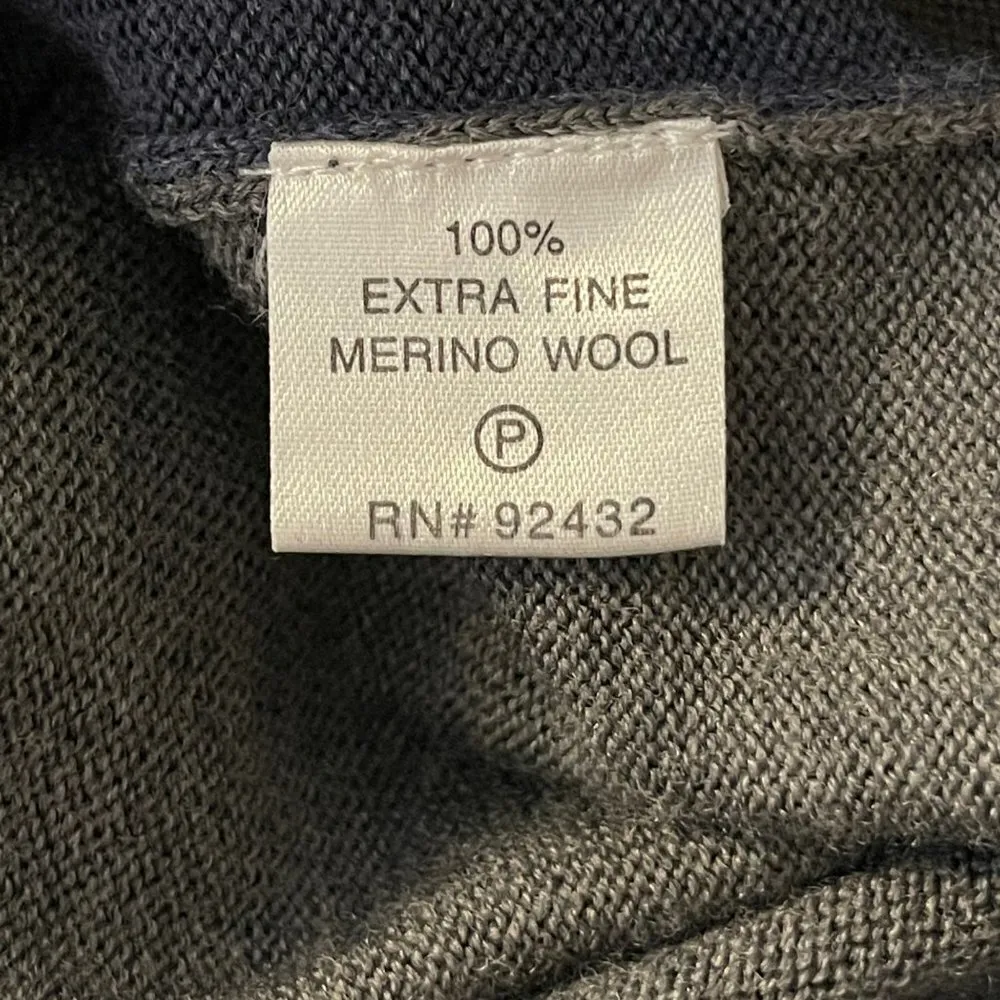 Kay Unger Gray Merino Wool Color Block Sweater Dress M READ - Image 6