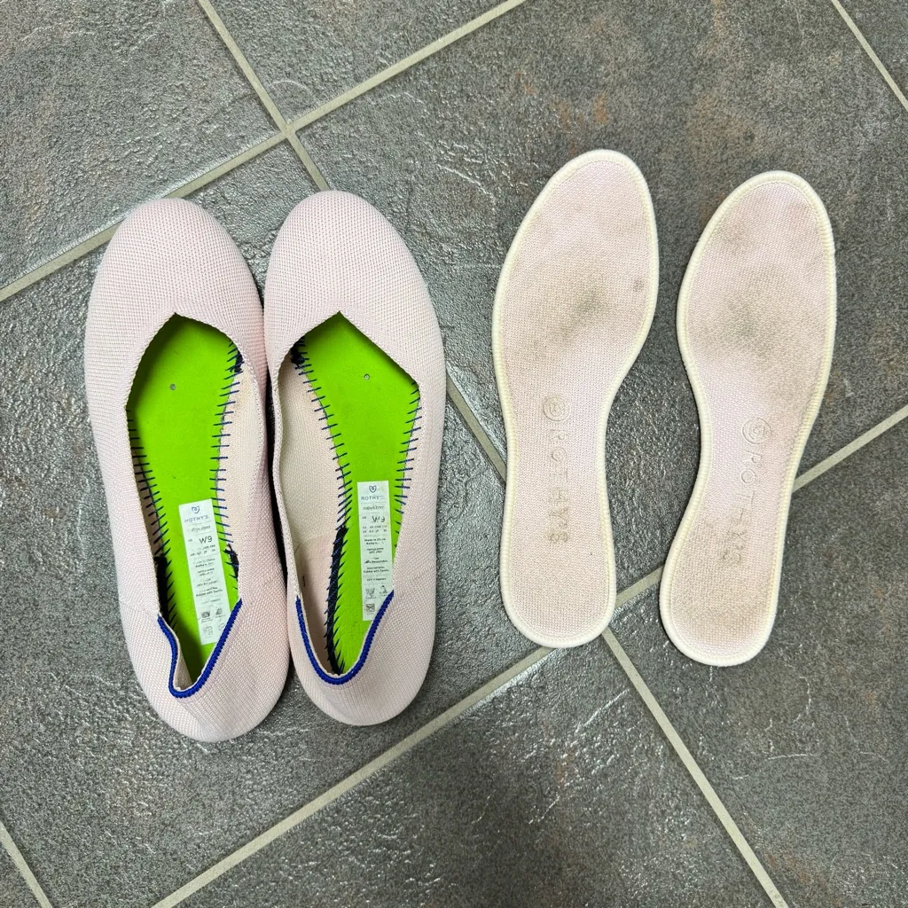 Rothy's Round Toe Slip On Knit Ballet Flats Light Pale Pink 9 - Image 13