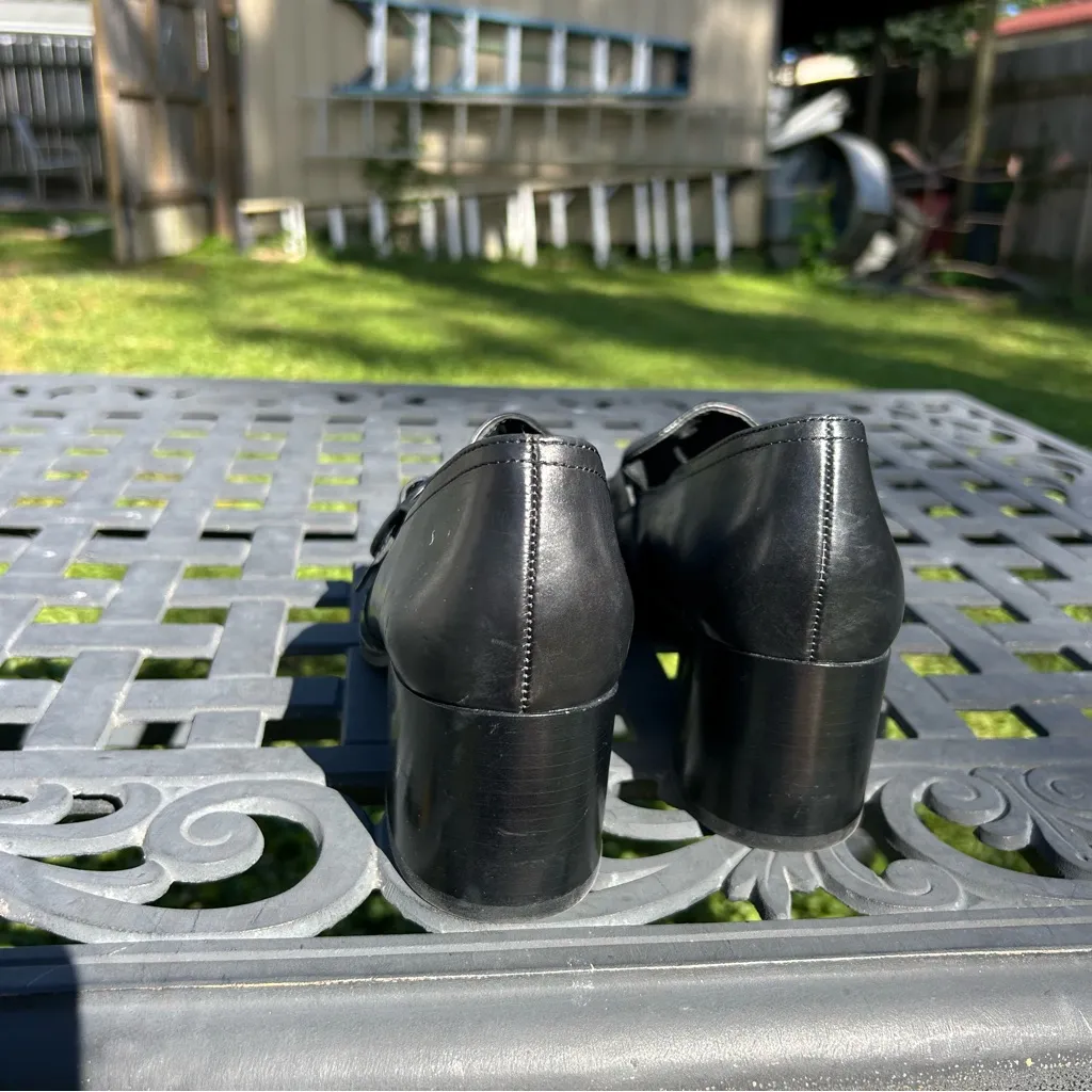 PAUL GREEN Black leather robin heeled loafers size 8‎ uk or 10.5 US - Image 5