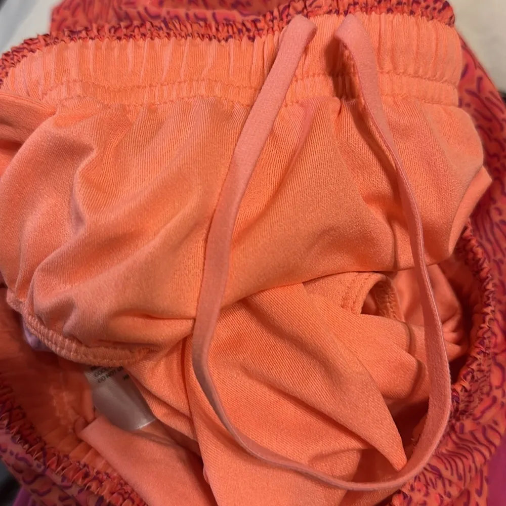 Reebok Orange with Pink Running Shorts. Panty Liner and Internal Drawstring - Image 6