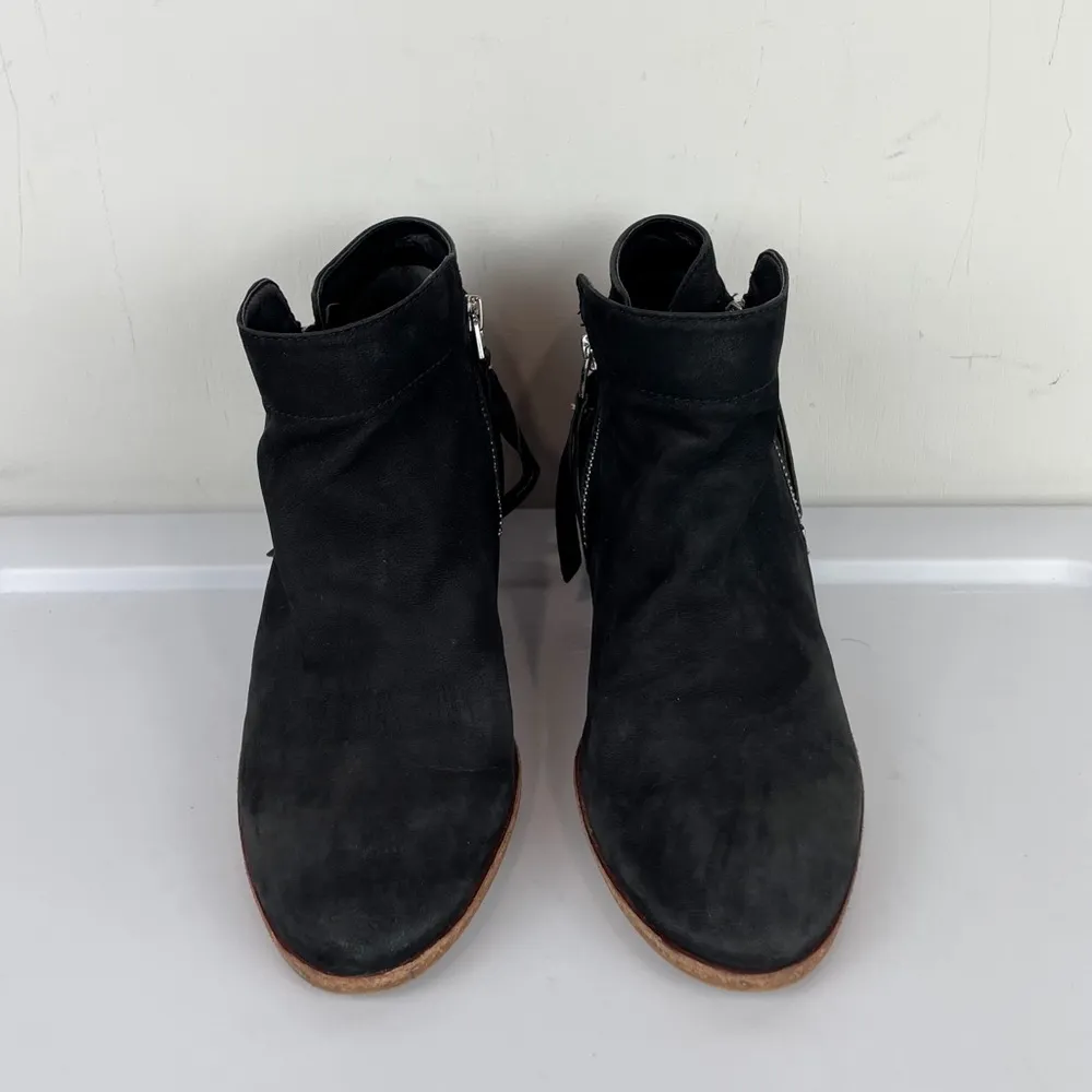 Sam Edelman Packer Black Leather Ankle Bootie Sz 8.5 Zip Sides - Image 4