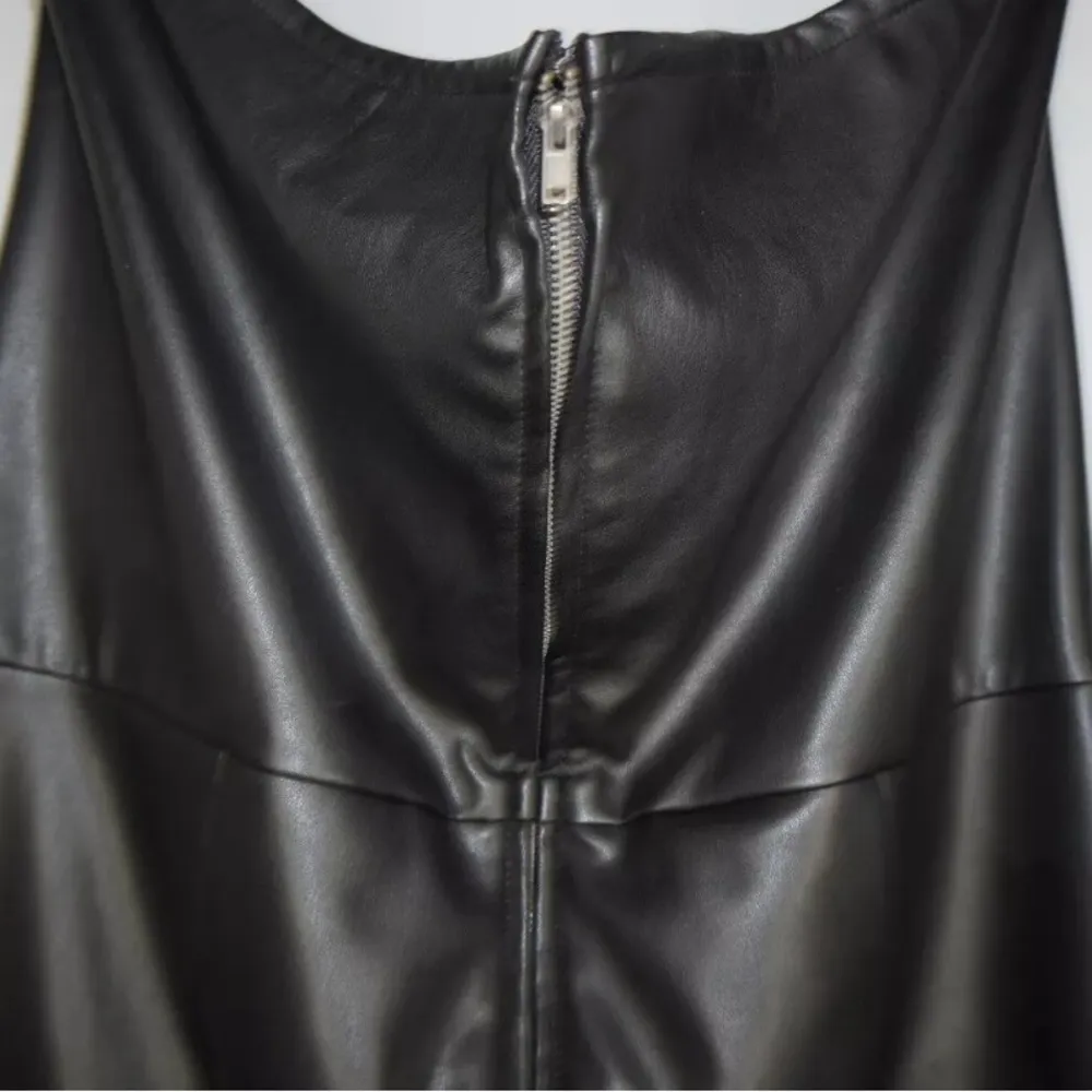 Afrm Black Braylon Faux Leather Strapless Romper Size: 3X NWT Plus Skort - Image 7