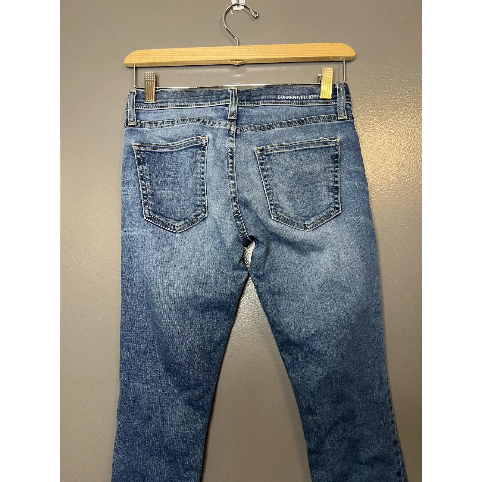 Current/Elliott Jeans Womens 24 Blue The Stiletto Powell Skinny Ankle Made USA - Image 5