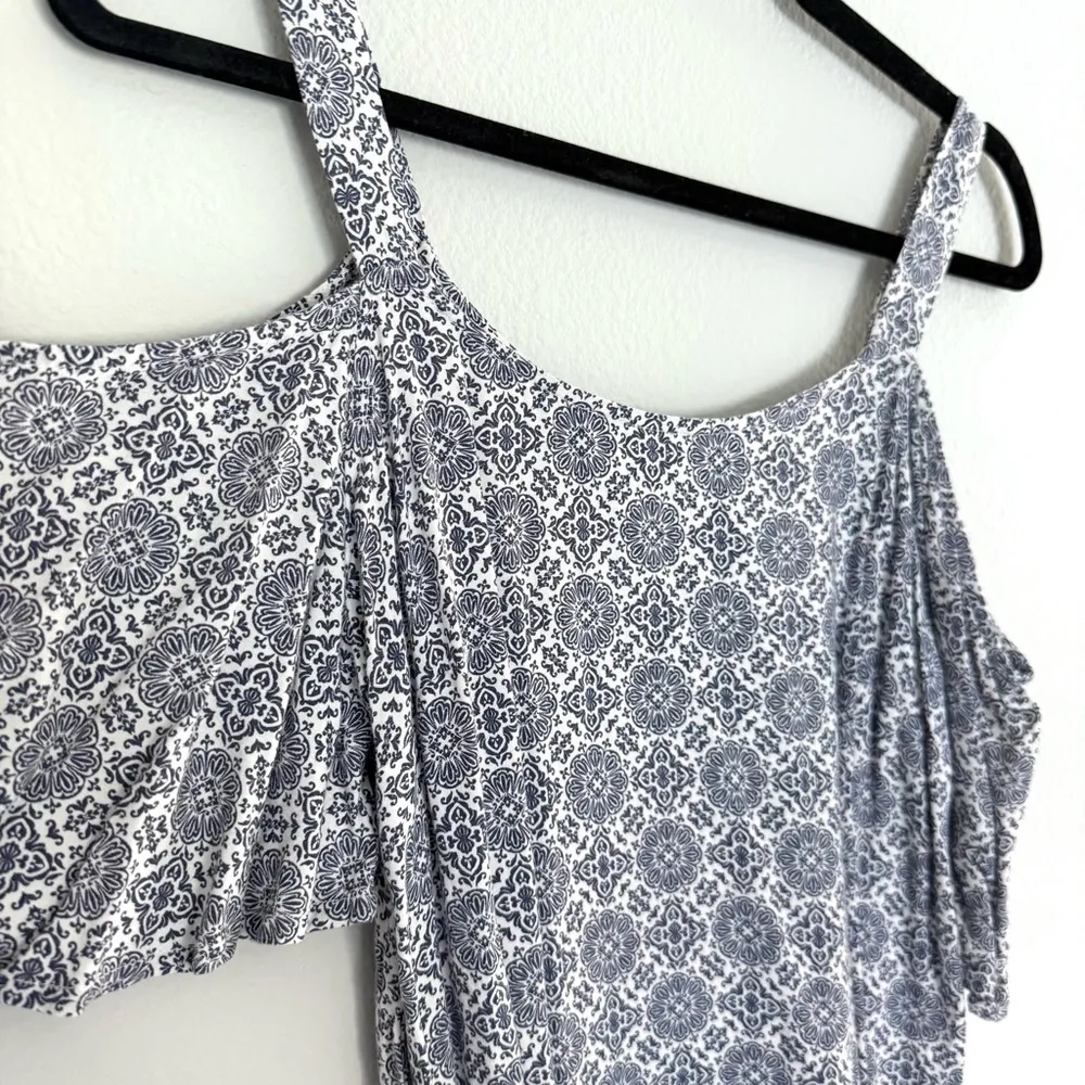 Francesca’s Printed Cold Shoulder Tank Top - Image 2