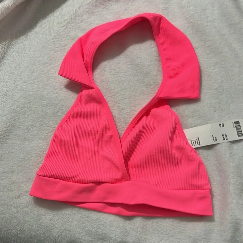New Urban Outfitters Out From Under Rushmore Seamless Polo Bra Top Neon Pink XS - Image 3