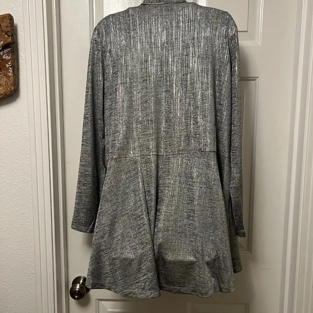 Susan Graver Festive Silver Tank Top & Jacket Set - Image 5