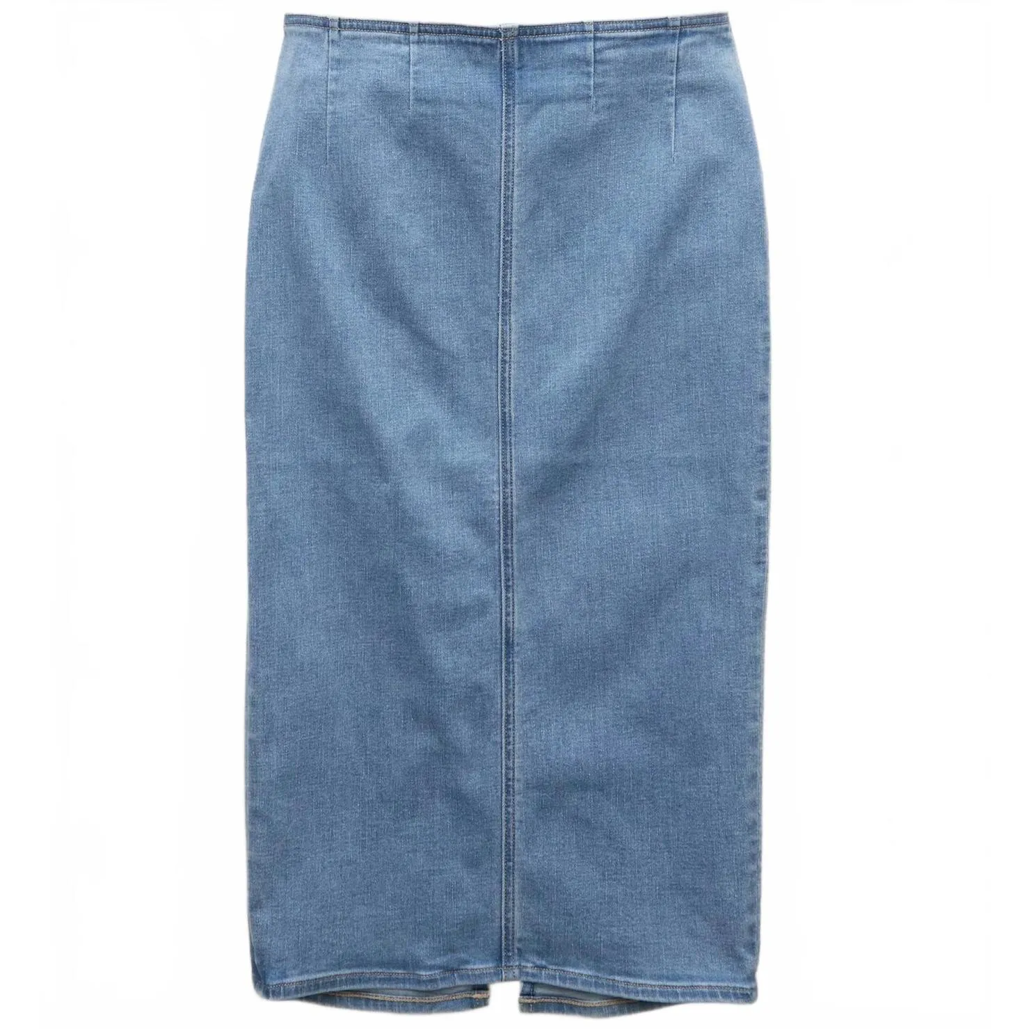 AE Next Level Highest Waist Denim Midi Skirt American Eagle NWT Size 2 - Image 6