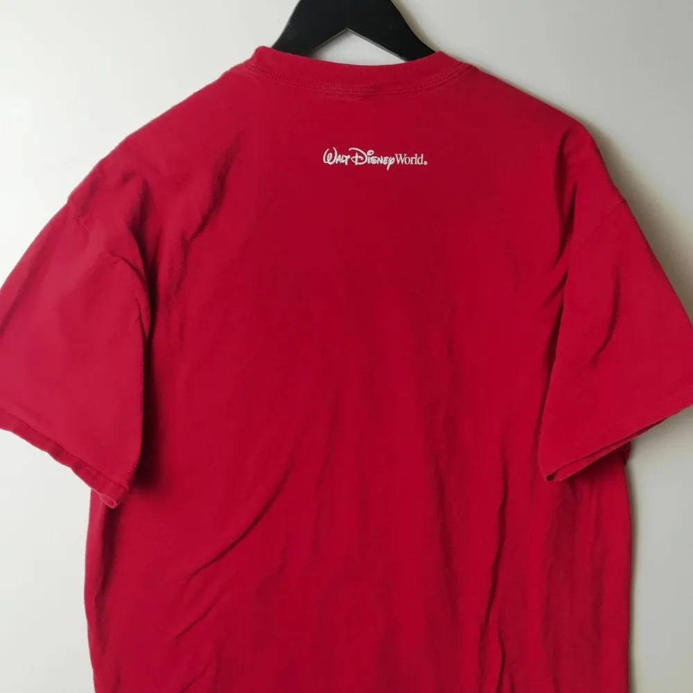 2012 Walt Disney World T Shirt Red XL Extra Large Mickey Mouse Characters Solid - Image 6