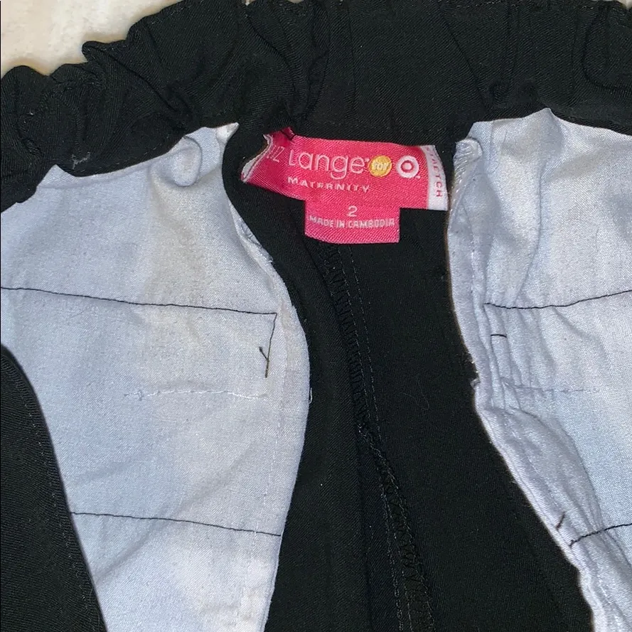 Liz Lange Maternity Solid Black Pants Stretch Size 2 - Image 4