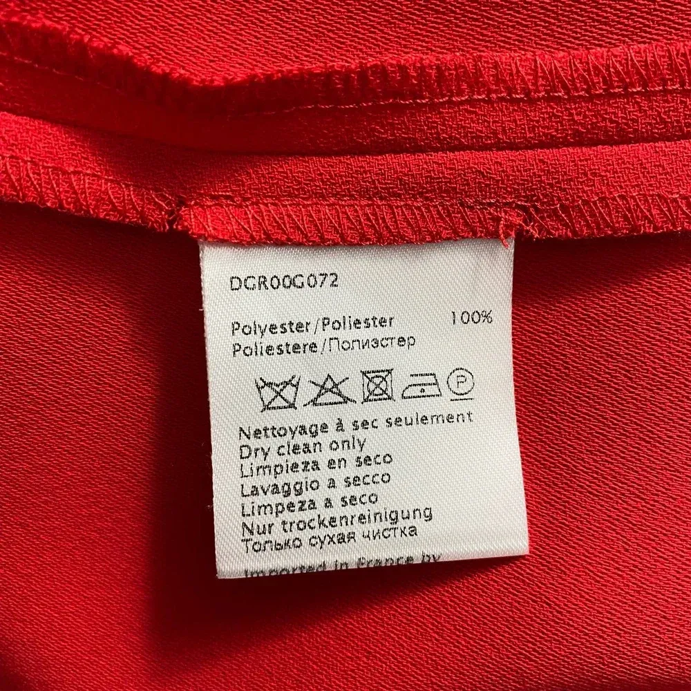 Gerard Darel Red Gold Grommet Neck Short Sleeve Sheath Dress Size‎ US 6 - Image 12