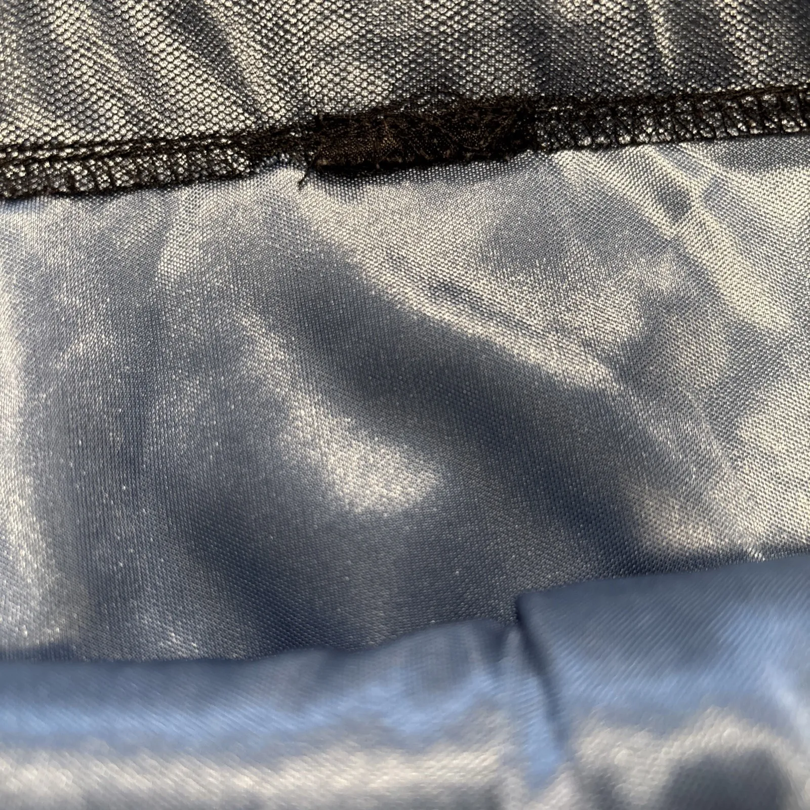 Dressbarn Collection Dress 10 Black Tulle Overlay Silver Blue Evening Tie Waist - Image 11