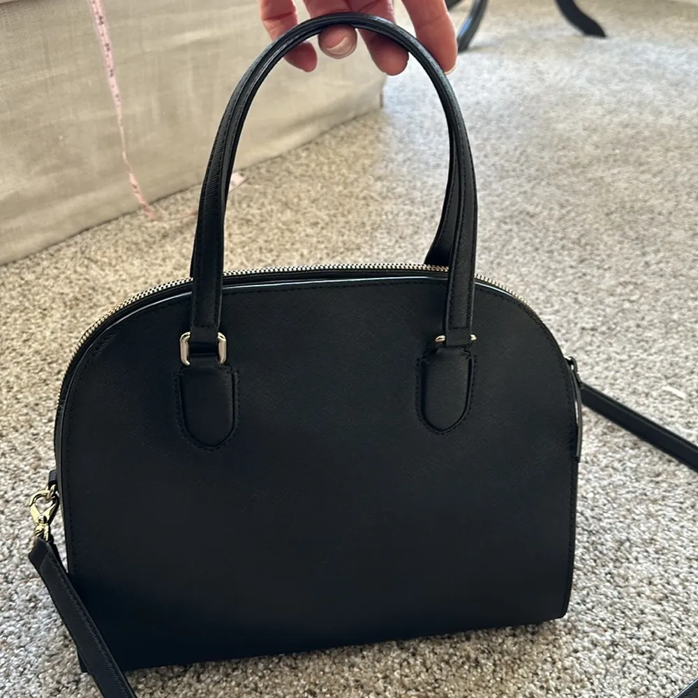 kate spade new york Laurel Way Leather Reiley Satchel, Black, Like New - Image 5