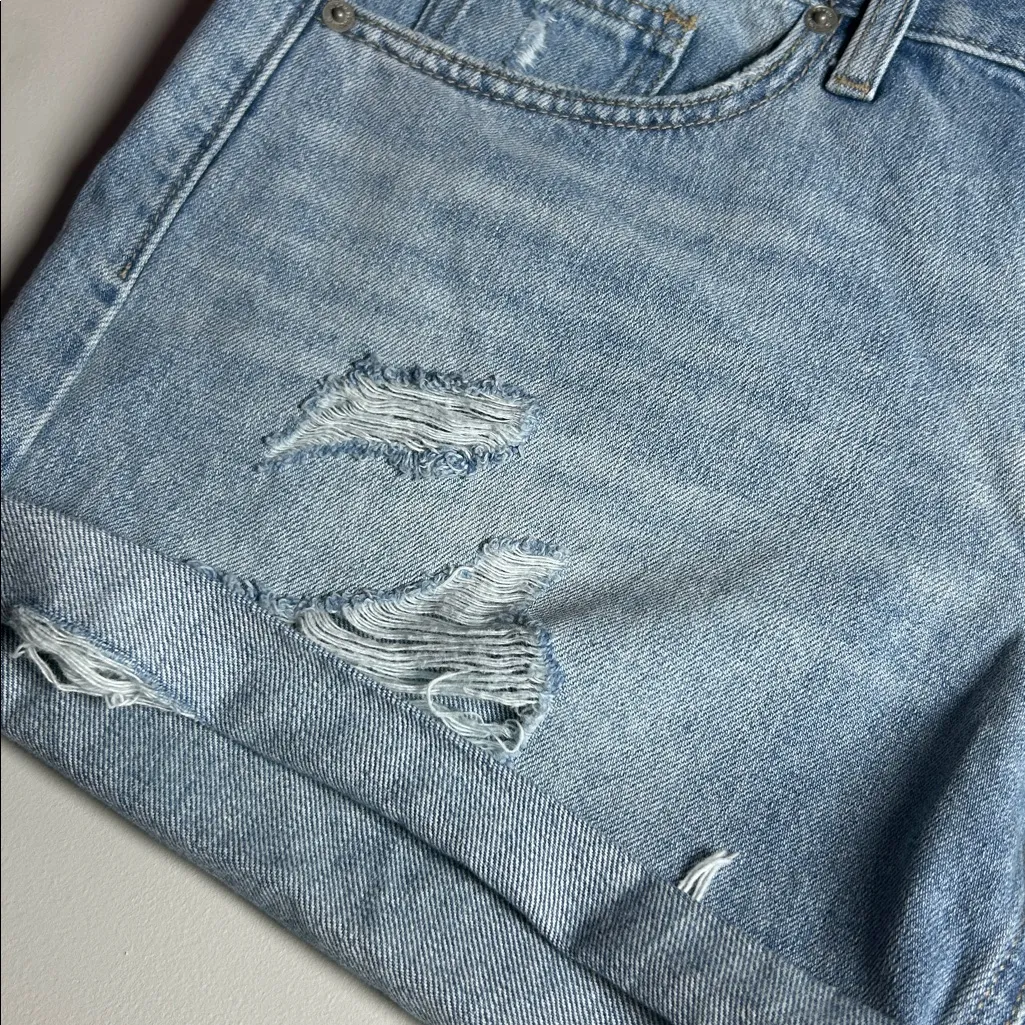 Lucky Brand Shorts Women's Size 8 Lucky Brand Ripped Denim Boyfriend Shorts - Image 9