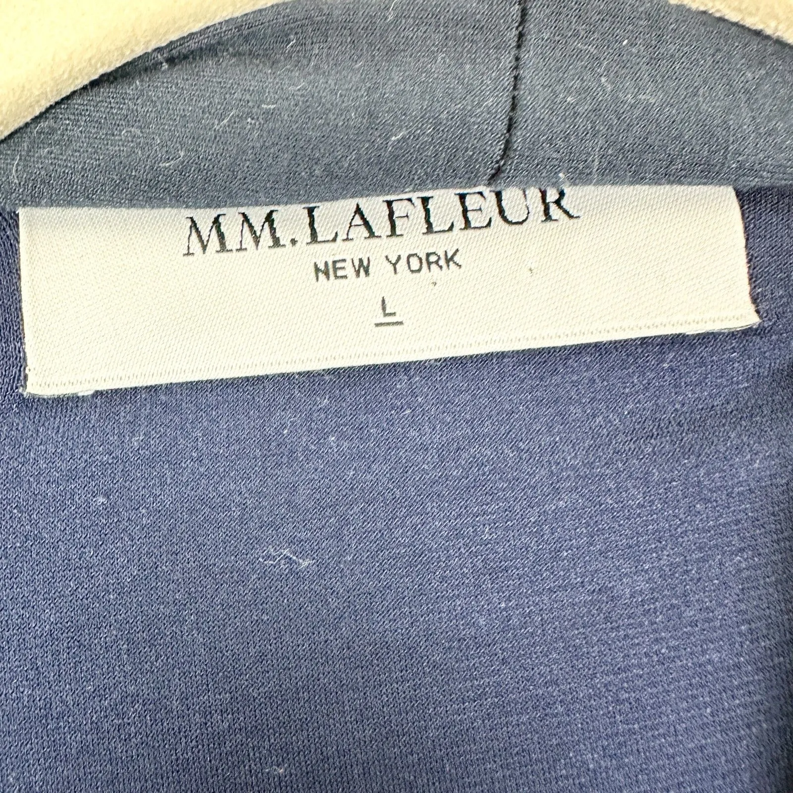 MM Lafleur Casey Dress Size Large Galaxy Blue 3/4 Sleeve Ruched Bodycon - Image 8