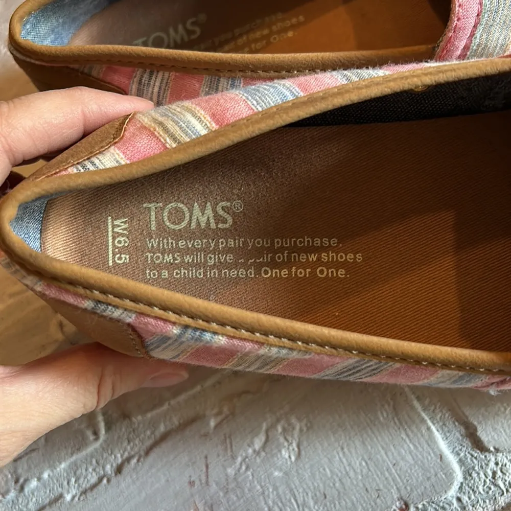 Toms Peony Ikat Stripe Textile Avalon Slip-On shoe - Image 6