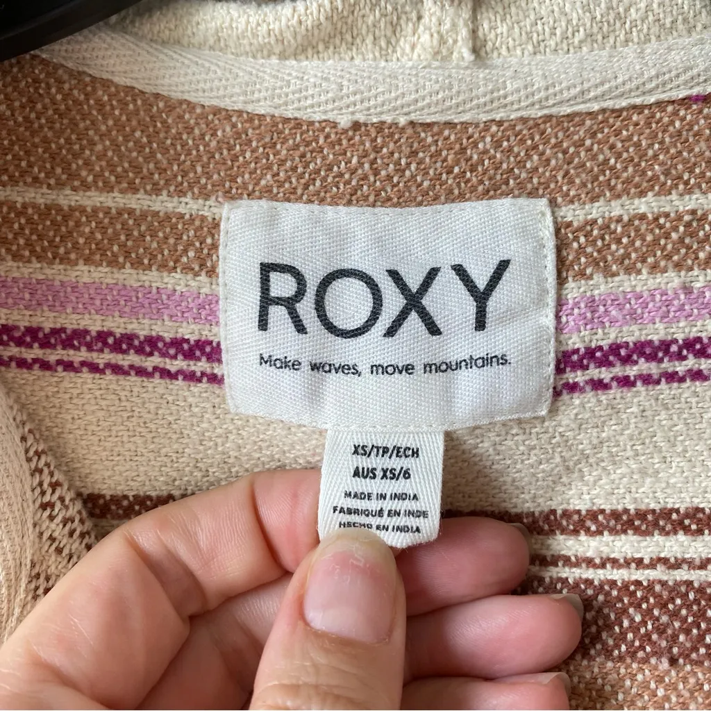 Roxy Sunlight Rider Striped Hooded‎ Shirt Jacket Shaket XS - Image 5
