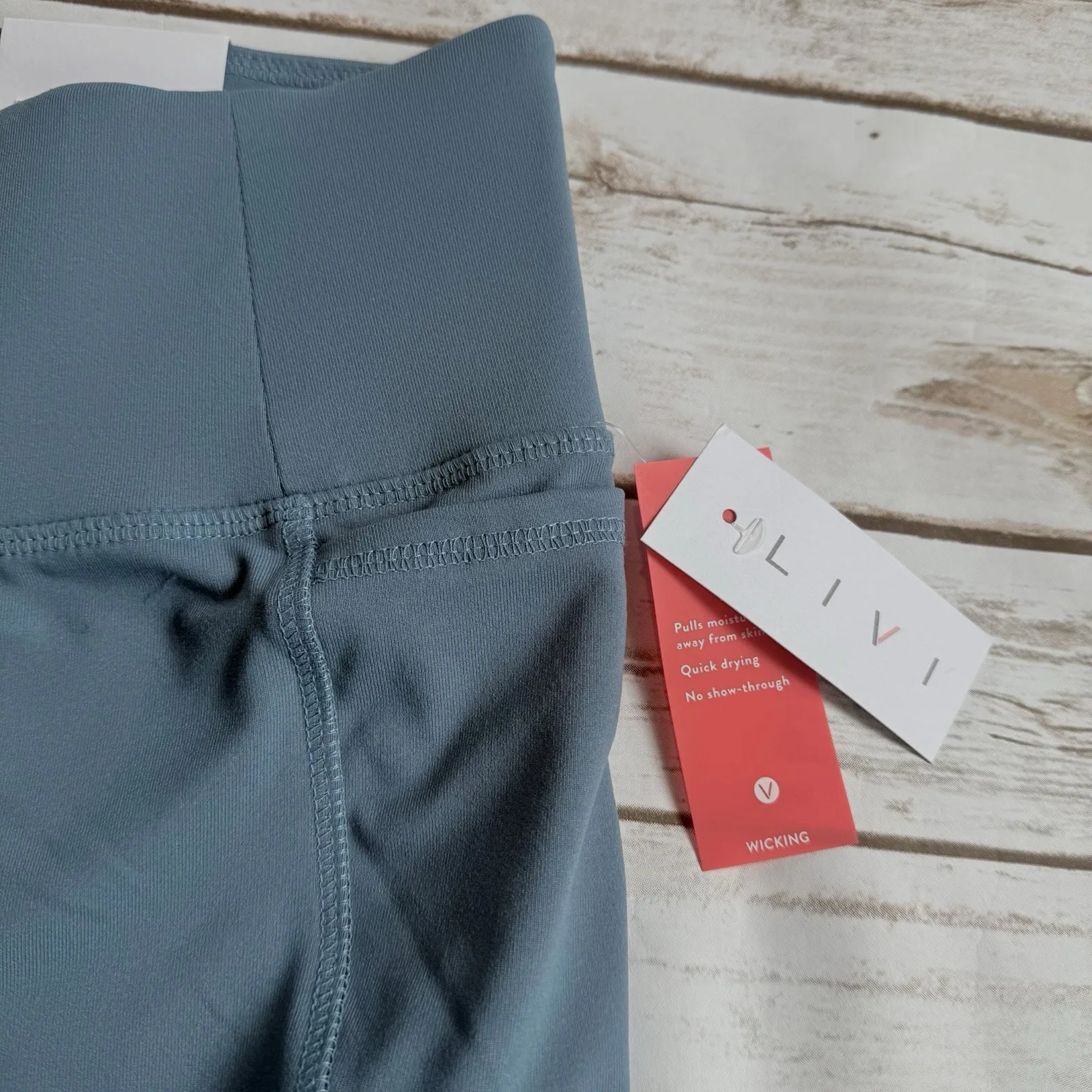 New Livi Lane Bryant Capri Leggings Plus Women 18 20 Compression 21" Inseam Blue - Image 3