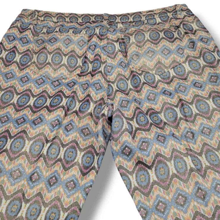 Hot Kiss Jeans Size 18 Women's Hot Kiss Skinny Lily Jeans Southwest Pattern Gold  - Image 4