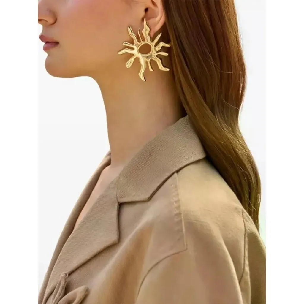 Cult Gaia Soleil Earrings in Shiny Brass New with Box Womens Dangle Drop - Image 10