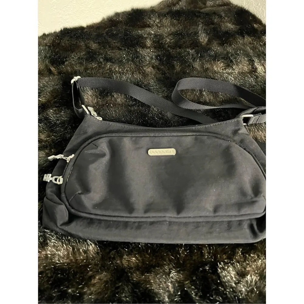 Baggallini Black Multi Pocket Compartment Adjustable Strap Crossbody Bag Small - Image 4