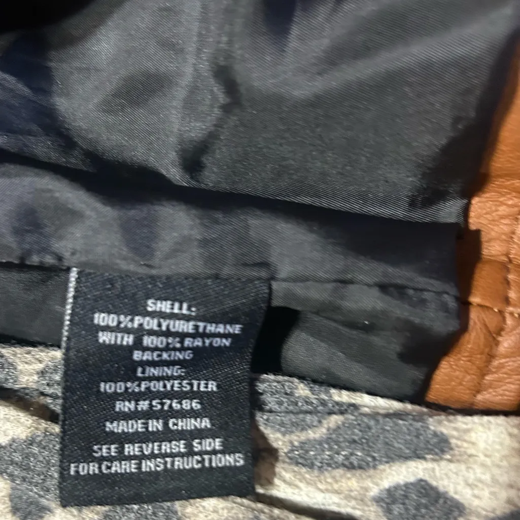 Me Jane faux Brown Leather Jacket. Womens medium - Image 10