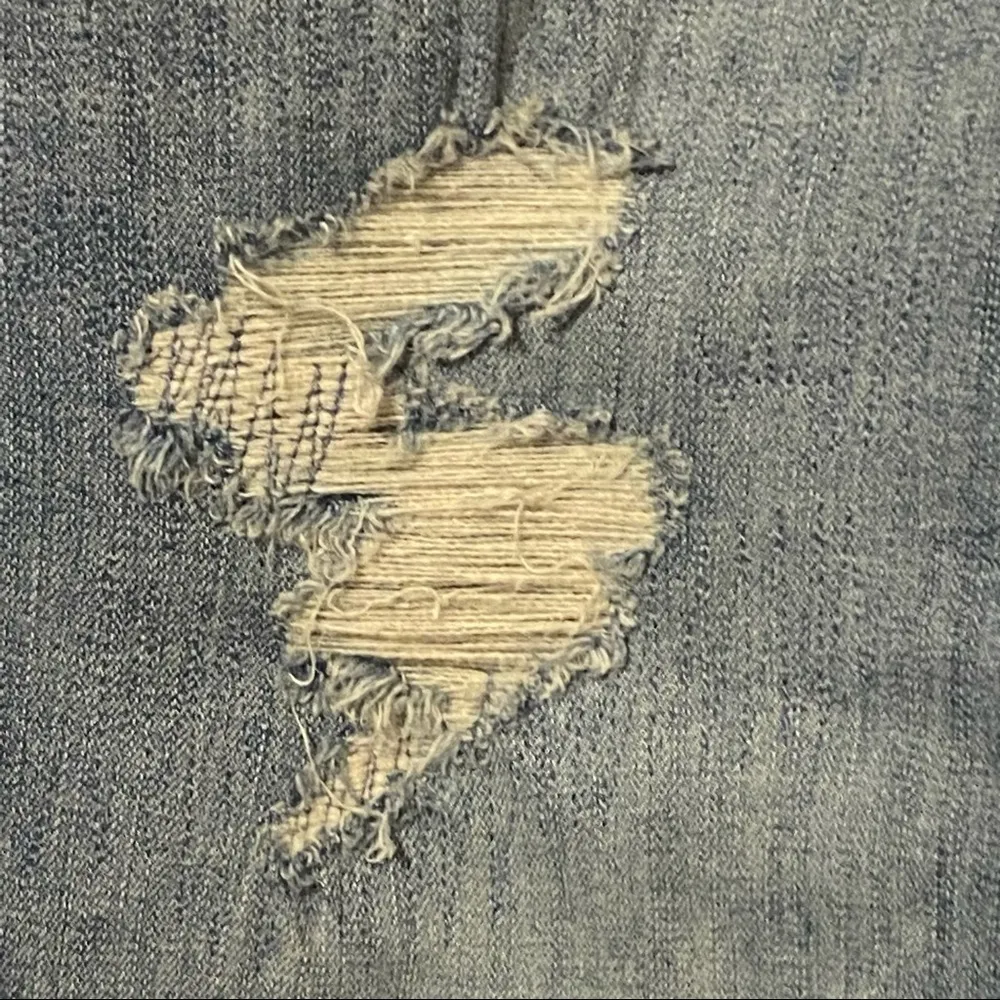 Torrid Boyfriend Jeans Light Wash‎ Ripped and Repaired Destruction #11079495 10R - Image 3