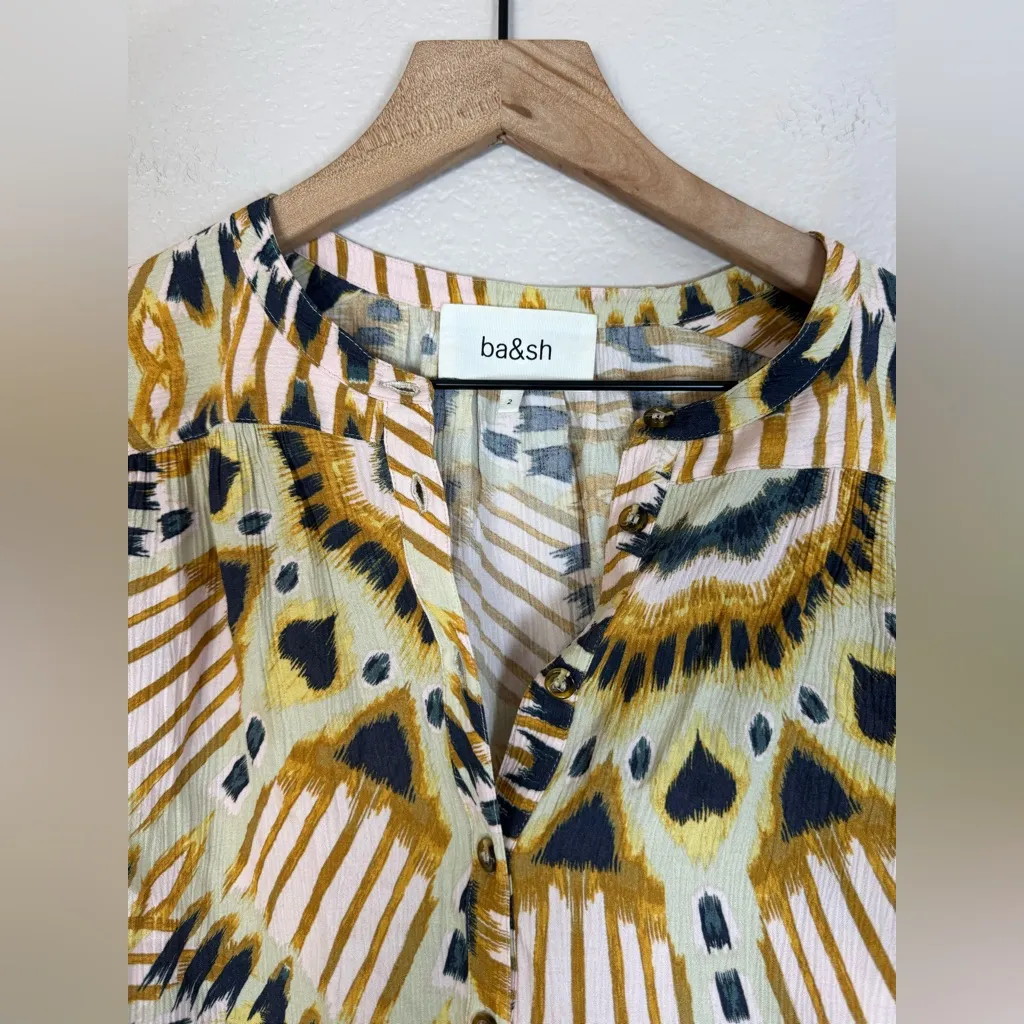 BA&SH Calysta Blouse Beige size 2 US 6 Medium $245 - Image 10