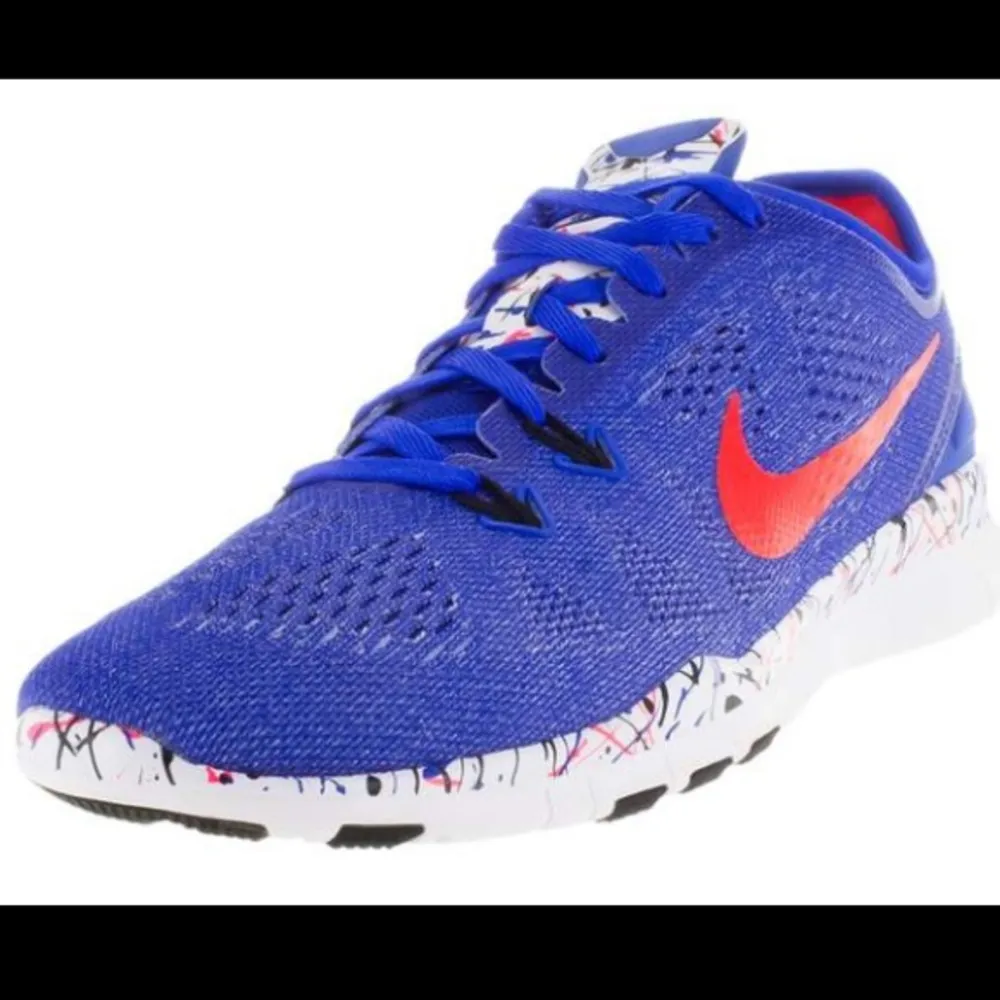 Nike Free 5.0 Blue & Crimson Training Shoe - Image 2