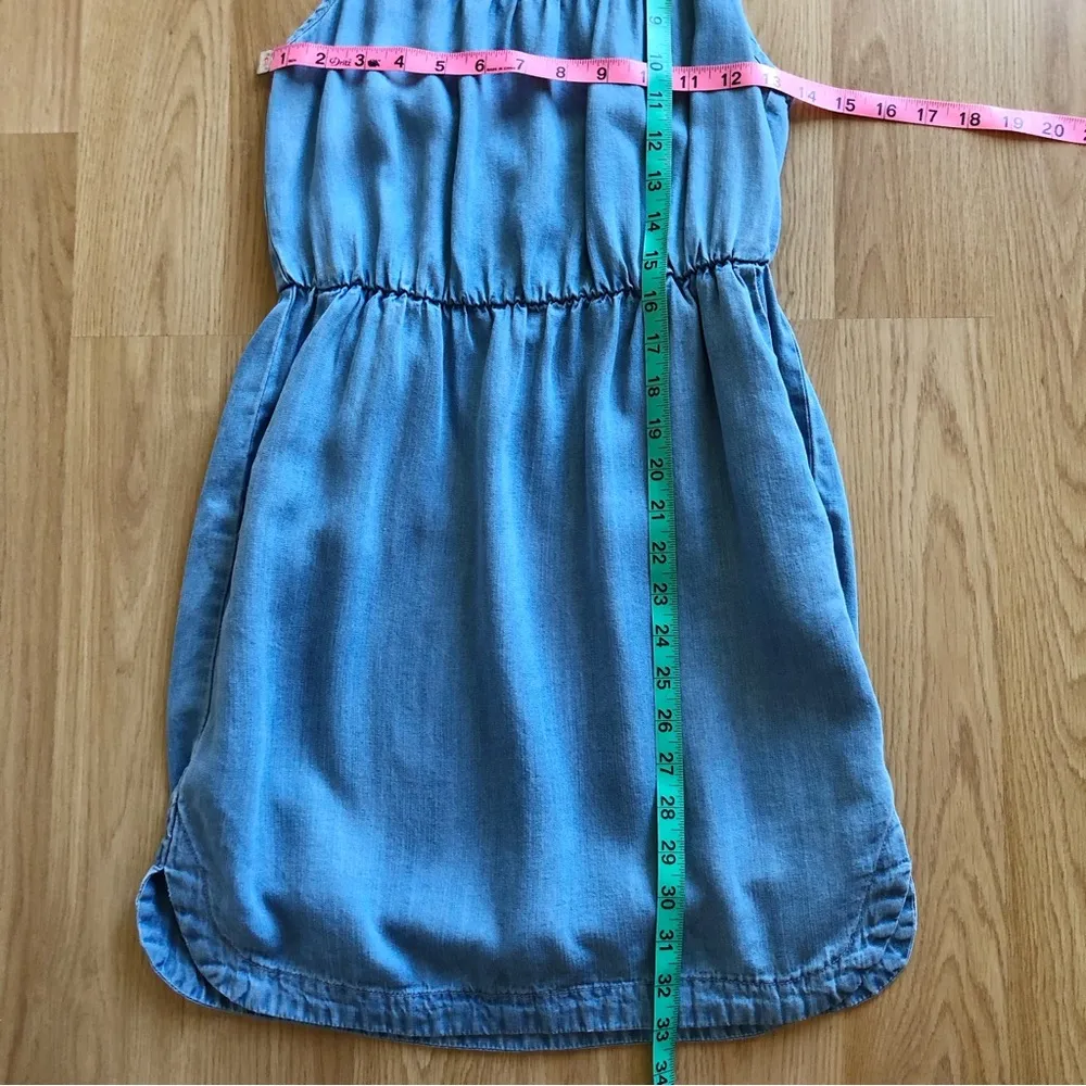 Denim Chambray Lyocell Tank Mini Dress Casual Sleeveless summer - Image 8