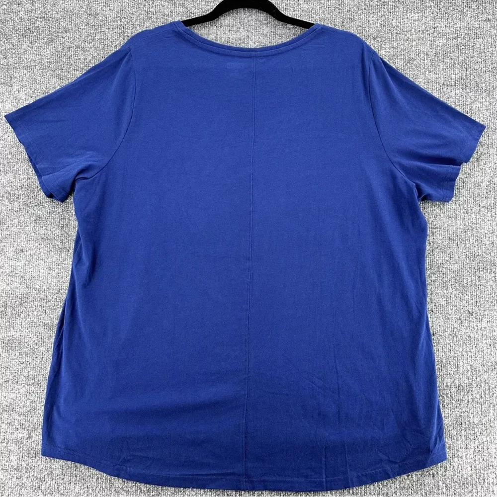 Duluth Trading Shirt Navy Blue Cotton Short Sleeve Tee Hi Lo Size XXL - Image 3