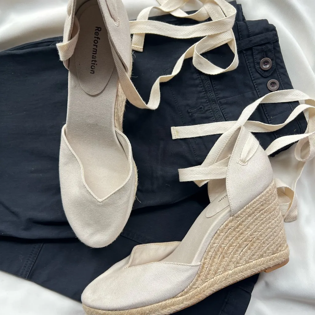 REFORMATION Camilla Lace Up Wedge Espadrille 👢✨ - Image 2