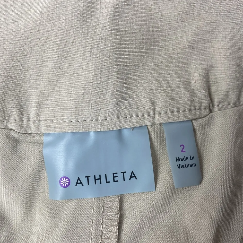 Athleta Tan Pleated Athletic Mini Sport Skirt Skort 2 - Image 4