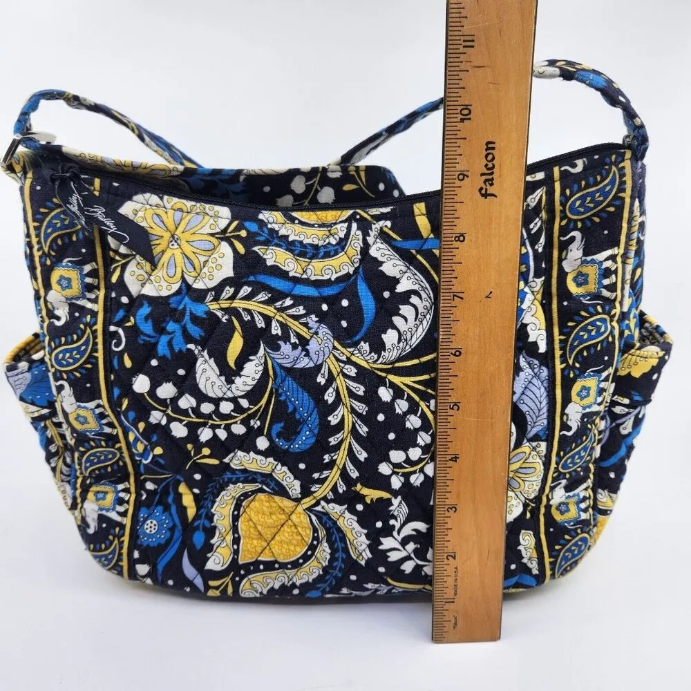 Vera Bradley Lizzy Ellie Blue Yellow Floral Paisley Crossbody Purse & Wallet Duo - Image 10