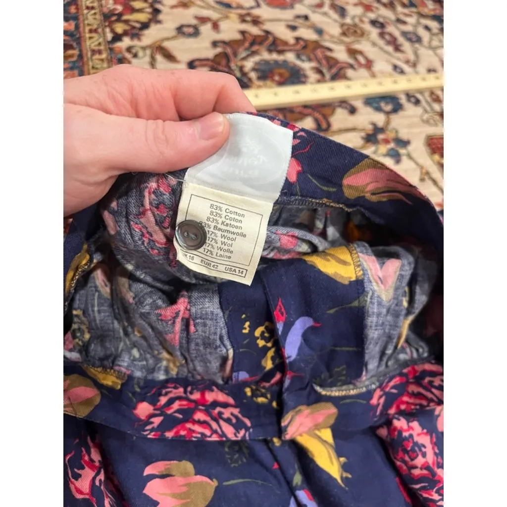 Vintage Laura Ashley Made in Great Britain Floral Wool Blend Maxi Skirt 
Size 14 - Image 7