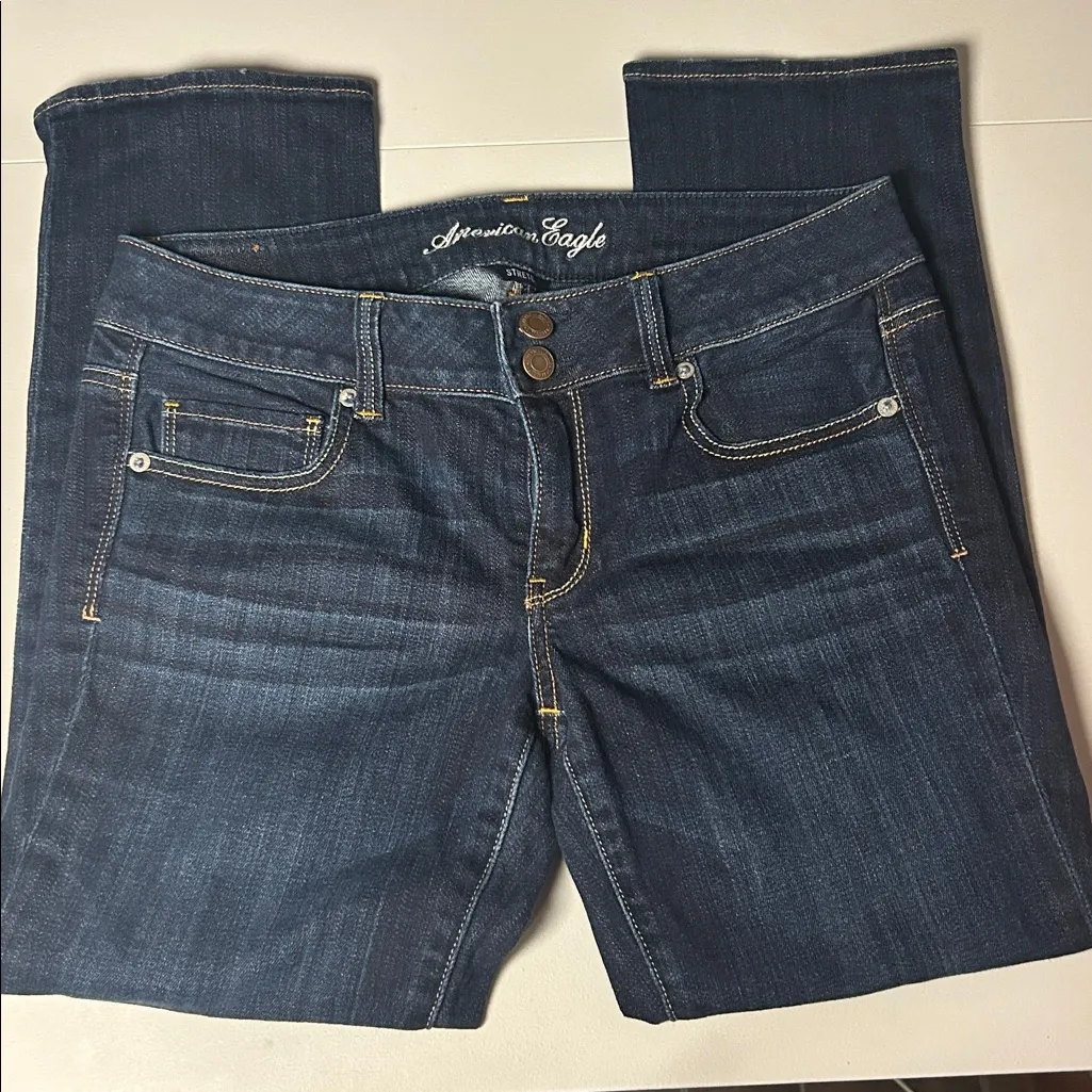 American Eagle Jeans Women's Size 8 AE Outfitters Artist Stretch Cropped Jeans - Image 4