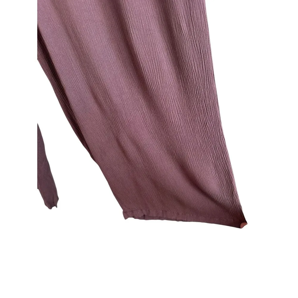 NEW Torrid Plum Purple Wide Leg Textured Flowy Baggy Pockets Pants Size 18 20 - Image 3