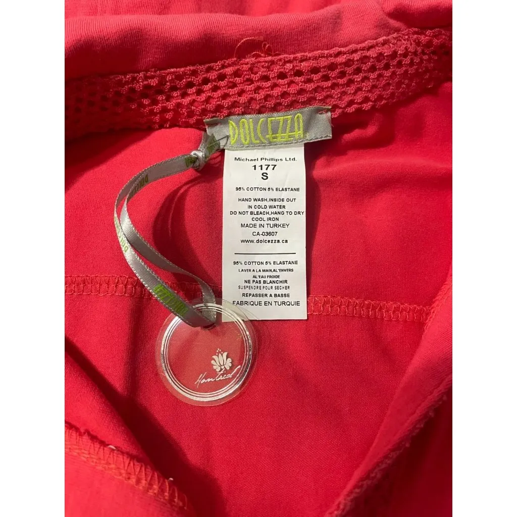 Dolcezza Size Small Shirt Dress Button Down Collared Pockets - Image 6