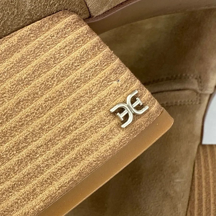 Sam Edelman Paige Women's Brown Suede Square Toe Zip Up Ankle Chelsea Boots 12 - Image 7