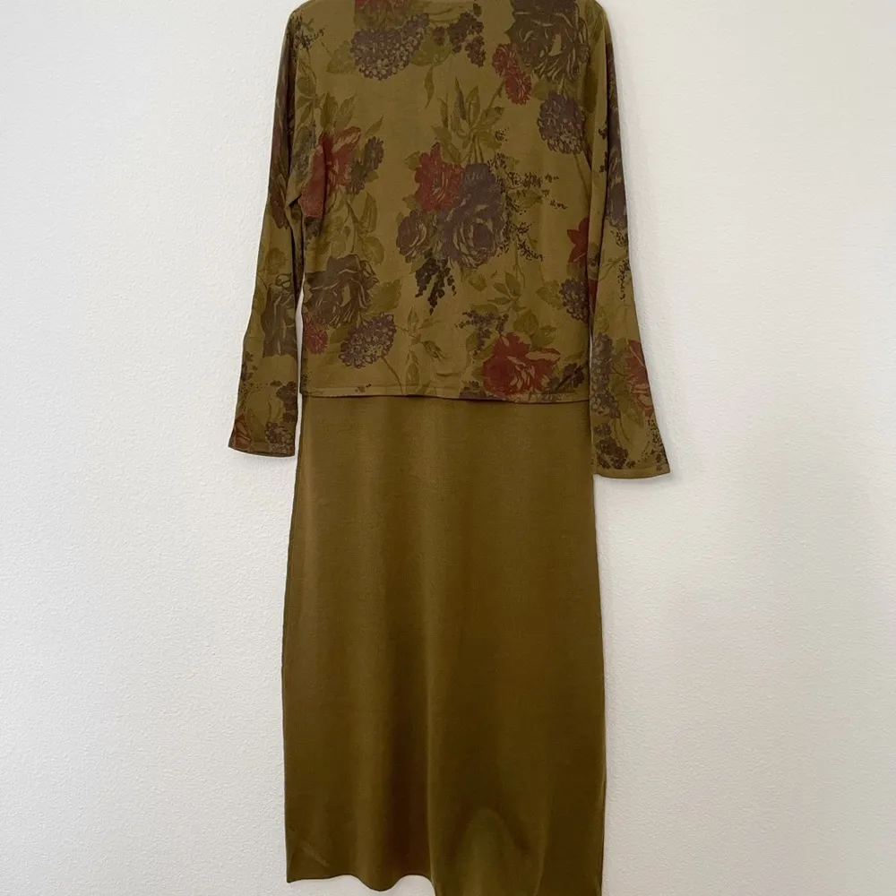 Nina Leonard vintage 80’s built in blazer wool blend knit dress L - Image 6