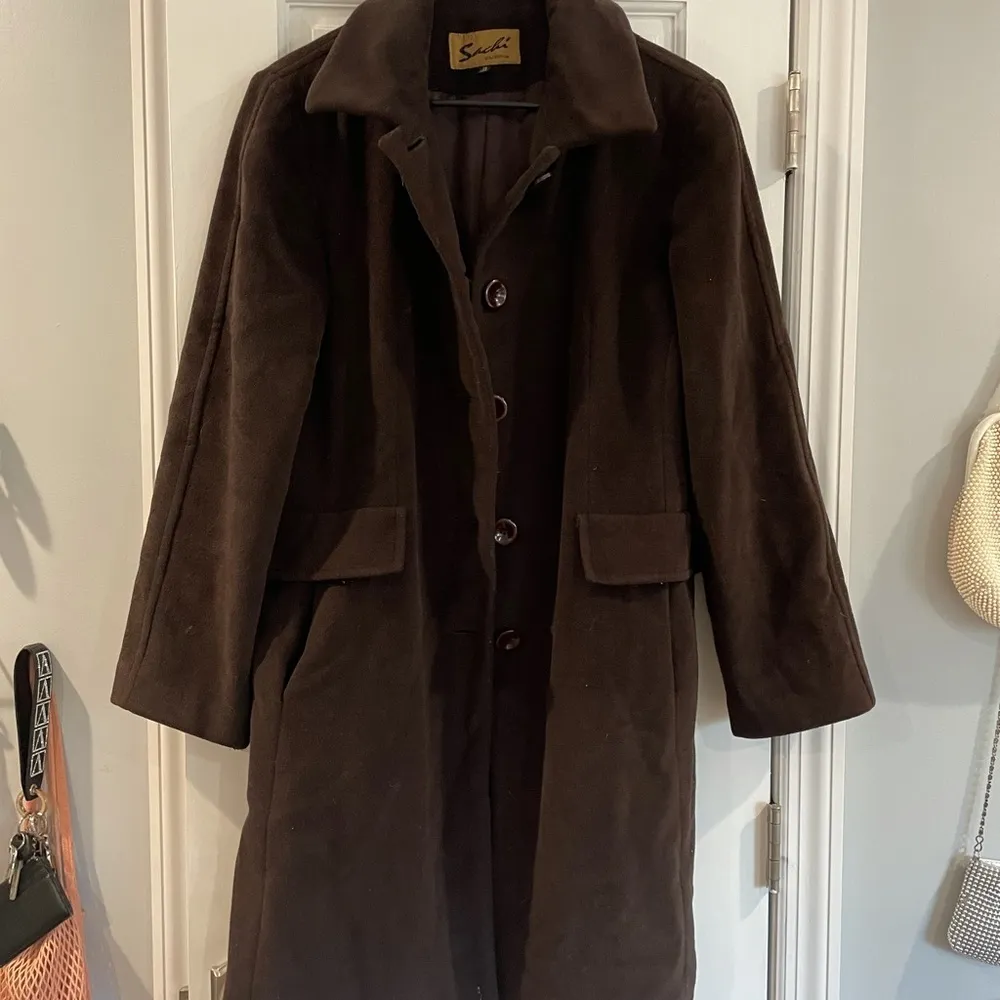 Vintage Sachi Collection Trench Coat Size 12 - Image 8