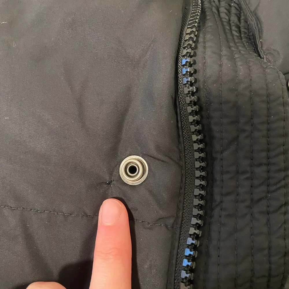 Vintage POLO Ralph Lauren women’s black‎ leather zip button puffer down vest XL - Image 8