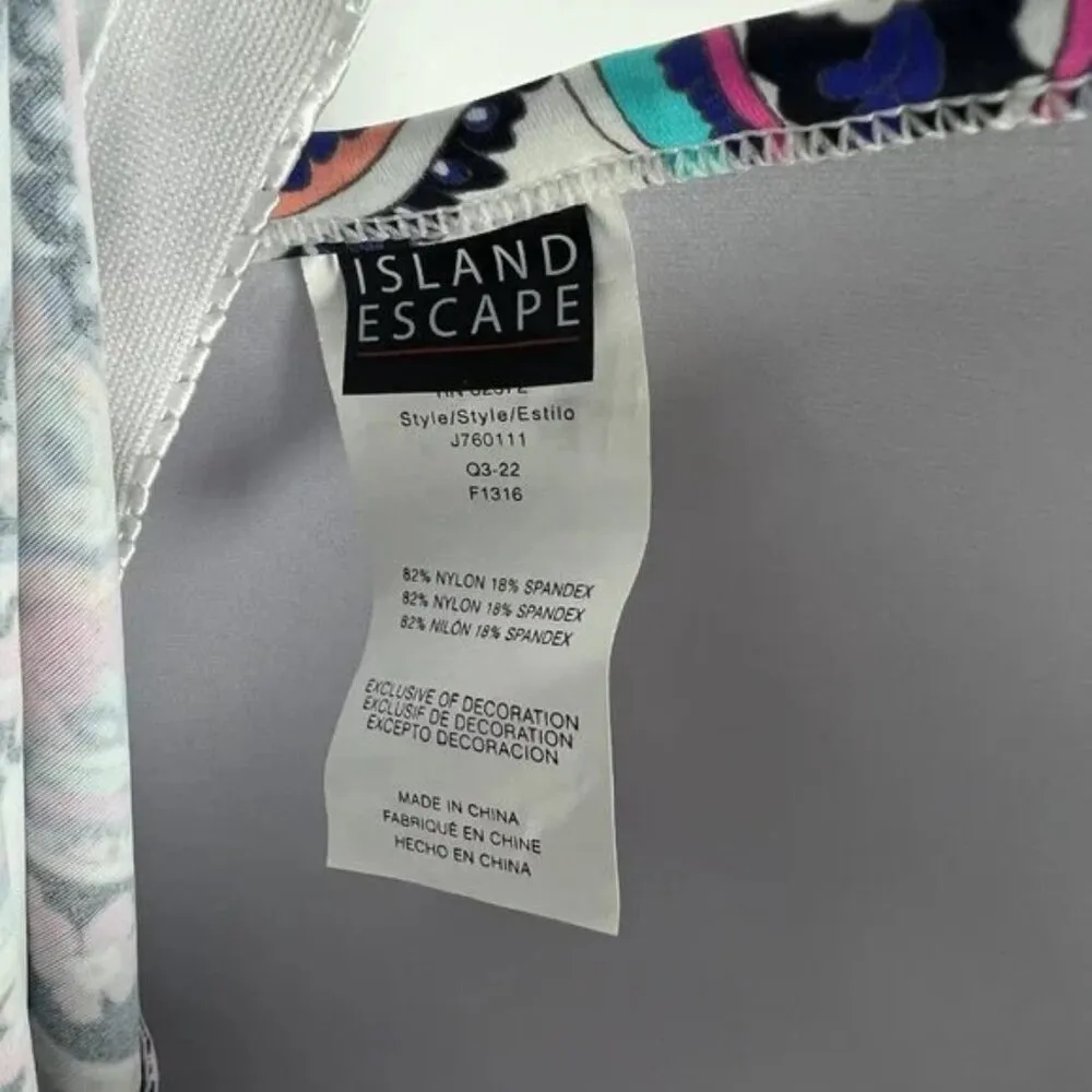 NWT Island Escape Scorpio Underwire Tankini Top Paisley Size 6 NEW - Image 5