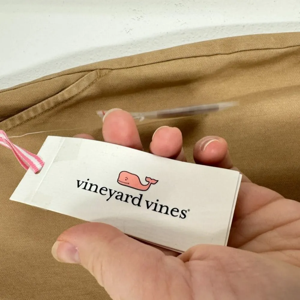 Vineyard Vines Mid Rise Vintage‎ Chino Officer Khaki Brown Classic Size 12 NWT - Image 4