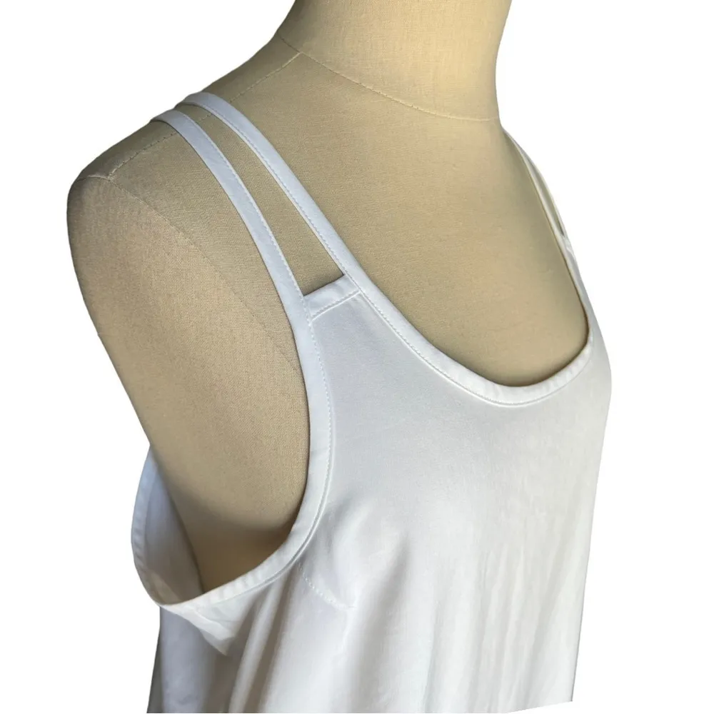ATHLETA Go Time White Sexy Strappy Racer Back Lightweight Tank Size Small - Image 9