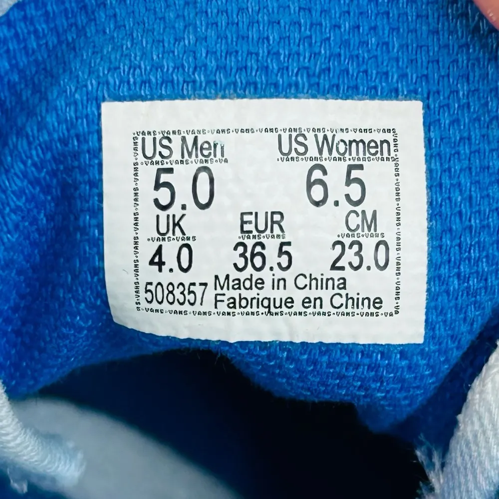 Vans Authenitc Tie Dye Blue and White size 6.5 - Image 8