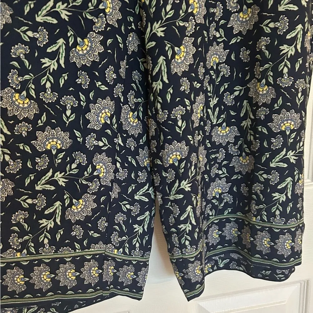 Max Studio Navy Floral Pull On Wide Leg Pants Size 2X NEW 98.00 - Image 3